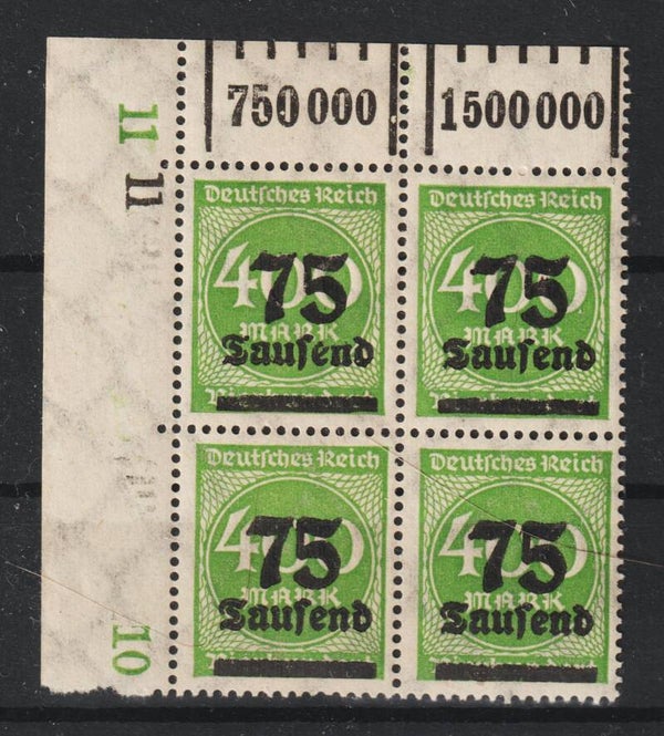 MiNr. 287 postfrische Oberrand Bogenecke