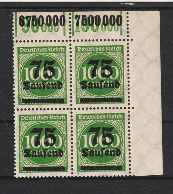 MiNr. 288 postfrische ** Oberrand Bogenecke