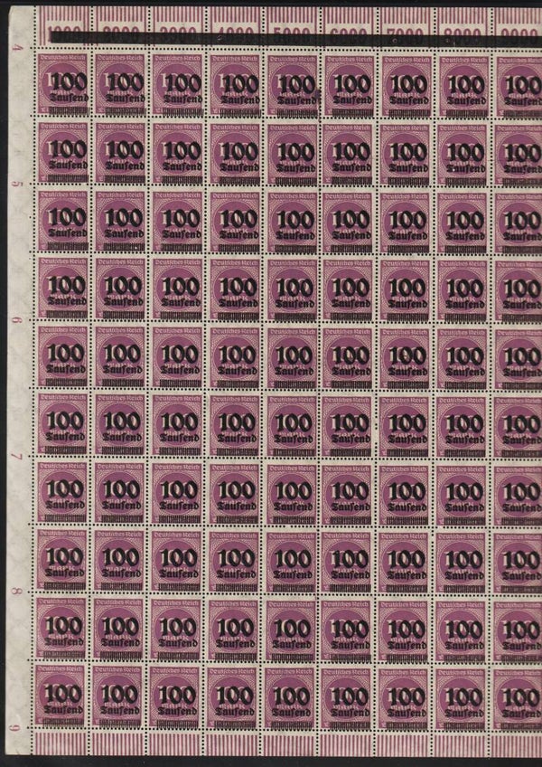 MiNr. 289 b postfrischer Bogen, OPD Erfurt