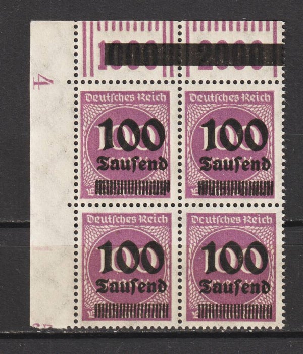 MiNr. 289 b postfrische Oberrand Bogenecke, OPD Münster