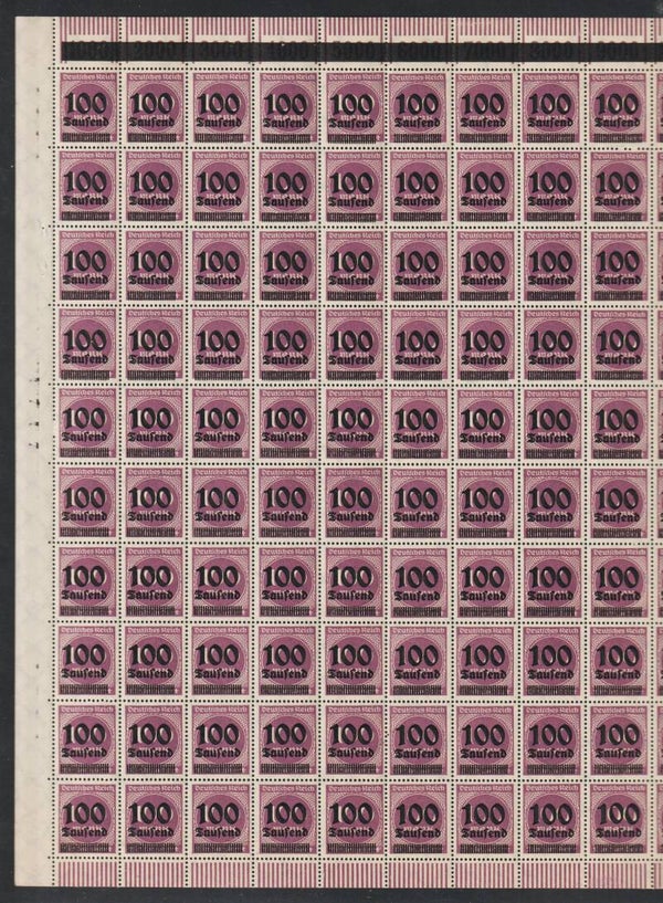 MiNr. 289 postfrischer Bogen, OPD Frankfurt
