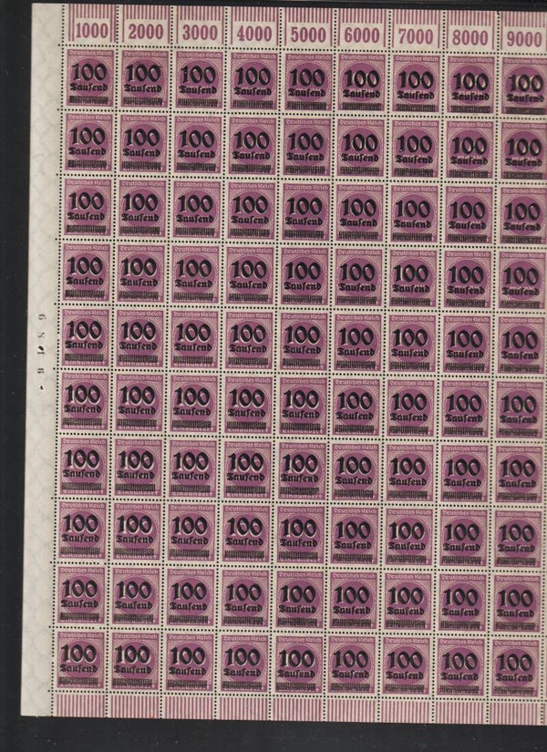 MiNr. 289 postfrischer ** Bogen