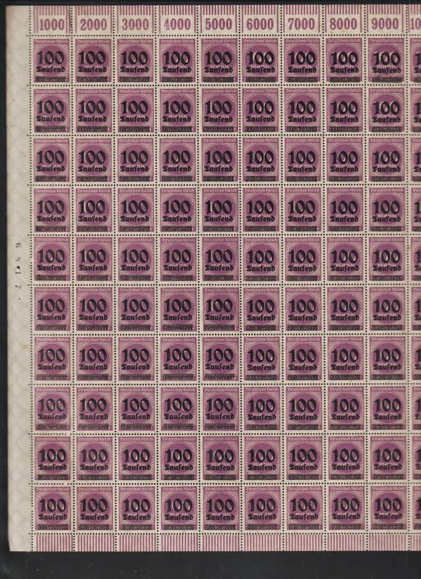 MiNr. 289 postfrischer ** Bogen