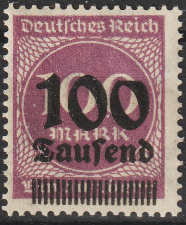 MiNr. 289 VII postfrisch ** mit Abklatsch