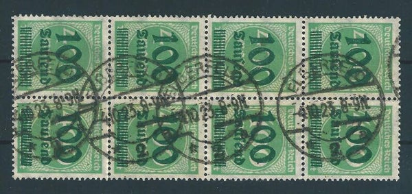 MiNr. 290 perfekt gestempelter Achterblock