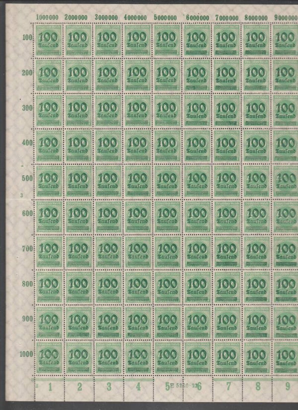 MiNr. 290 postfrischer Bogen