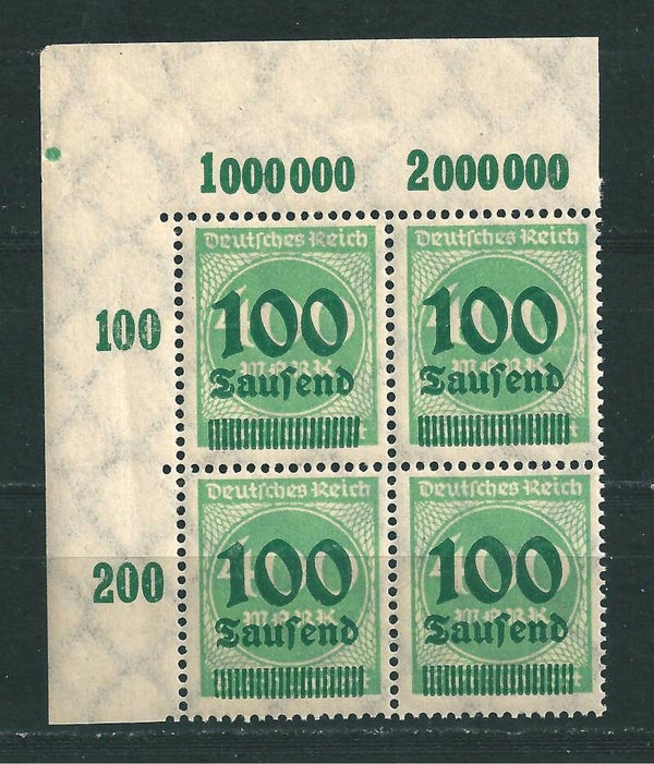 MiNr. 290 postfrische ** Oberrand Bogenecke