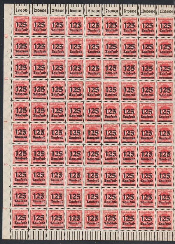 MiNr. 291 b postfrischer ** Bogen LUB