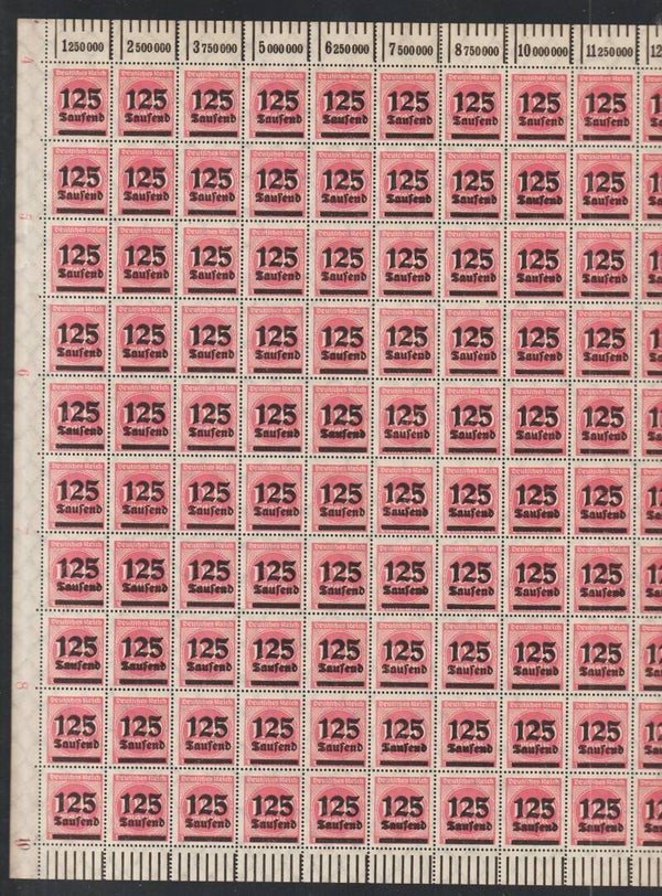 MiNr. 291 a postfrischer Bogen, LOB