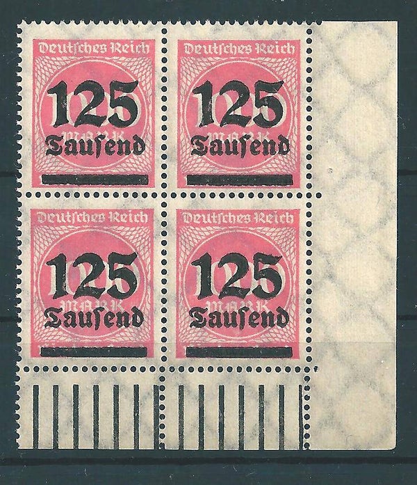 MiNr. 291 VI postfrisch **, Bogenecke unten rechts