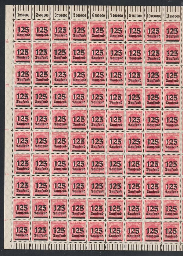 MiNr. 291 a postfrischer Bogen, LUB