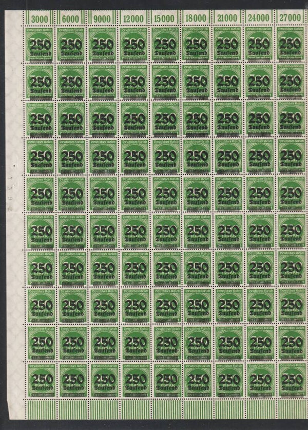 MiNr. 293 postfrischer Bogen