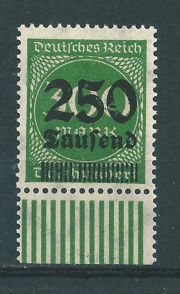 MiNr. 293 postfrisch, Abart: Linse in der 0 der Wertziffer 250