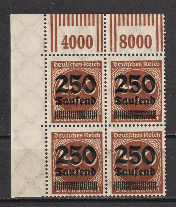 MiNr. 294 postfrische ** Oberrand Bogenecke, OPD Stuttgart  (as277)