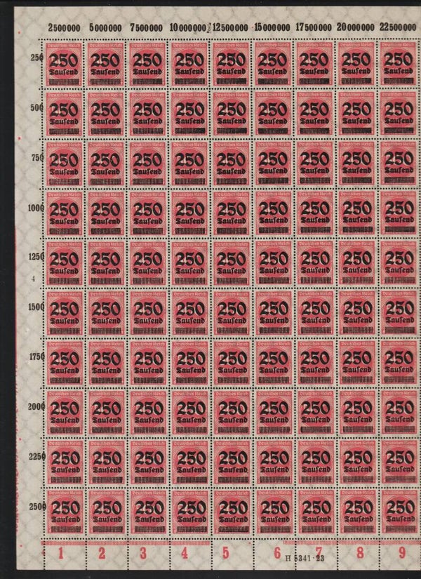 MiNr. 295 ** Bogen, HAN H 5341.23 Platte 4-4