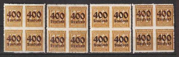 MiNr. 297, 298, 299, 300 ** Viererblöcke