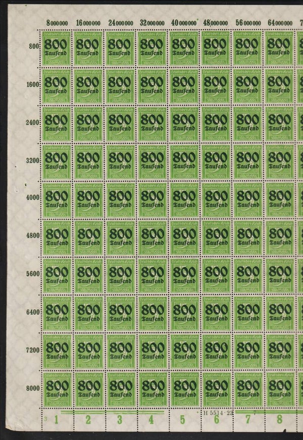 MiNr. 301 postfrischer Bogen