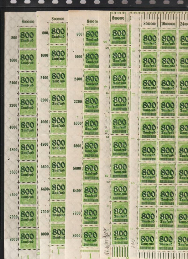 MiNr. 301, 302, 304, 306, 308 postfrische ** Bogen