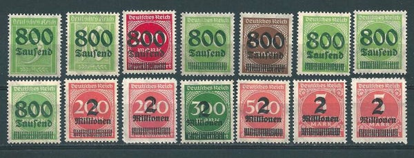 MiNr. 301-312 A+B postfrisch **