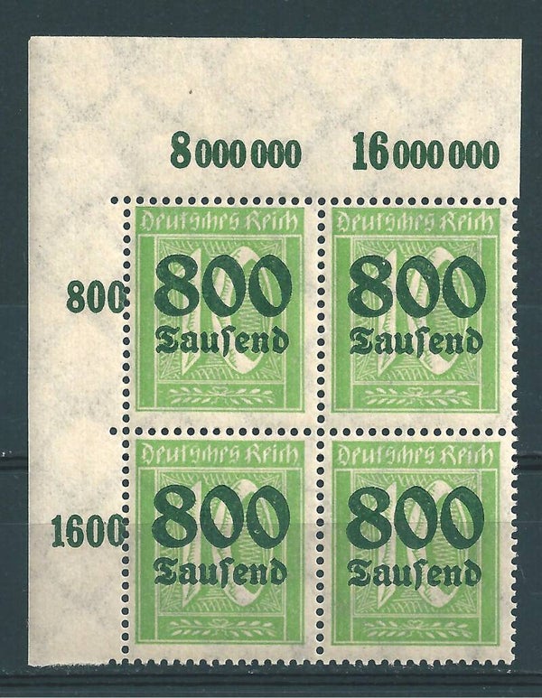 MiNr. 302 postfrische Oberrand Bogenecke