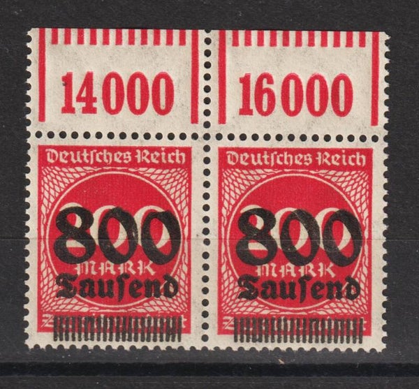 Minr. 303 Oberrand, Plattenfehler V postfrisch **  OPD Hamburg