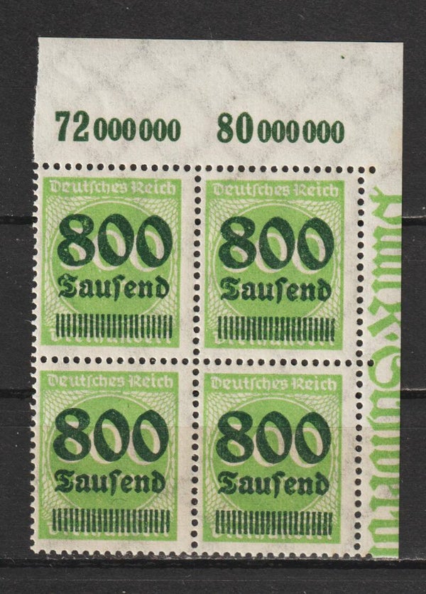 MiNr. 304 postfrische ** Oberrand Bogenecke
