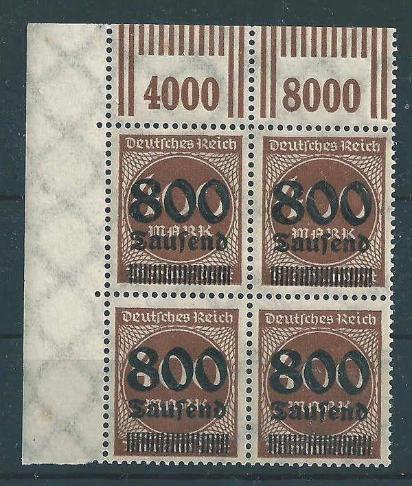 MiNr. 305 postfrische ** Oberrand Bogenecke - OPD Hannover