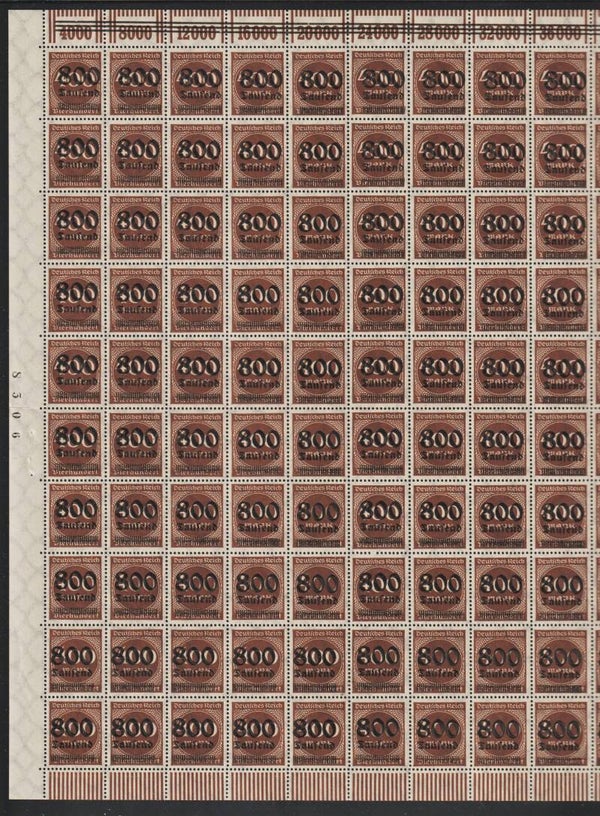 MiNr. 305 postfrischer ** Bogen, OPD Breslau