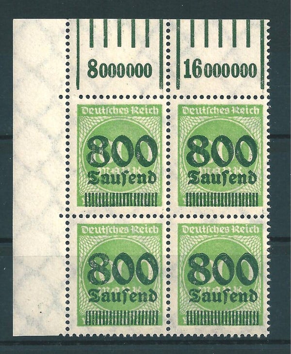 MiNr. 308 postfrische ** Oberrand Bogenecke