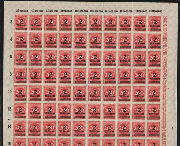 MiNr. 309 Ba postfrisch ** Bogen, Druckerzeichen IIIb T Baum