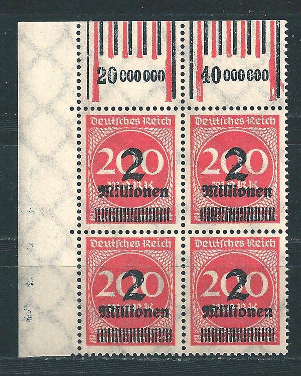 MiNr. 309 W postfrische Oberrand Bogenecke