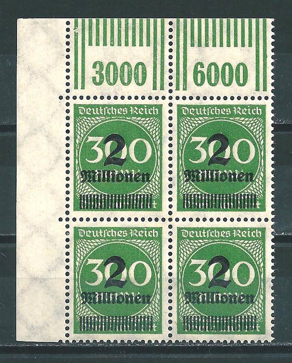 MiNr. 310 postfrische Oberrand Bogenecke, OPD Hamburg