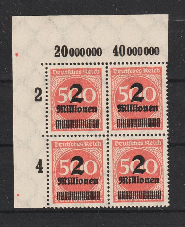 MiNr. 311 postfrische Oberrand Bogenecke