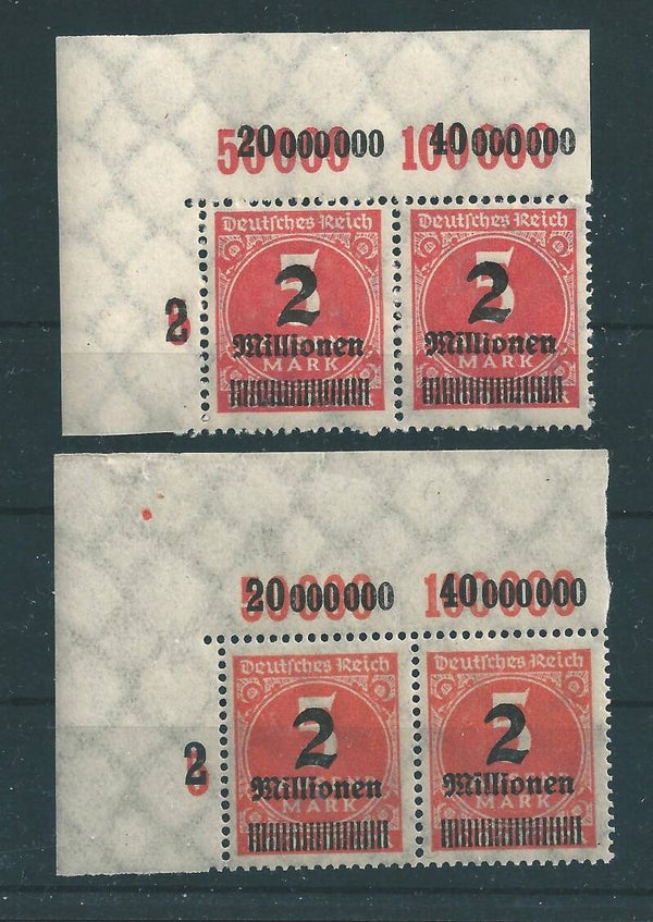 Minr. 312 Aa + Ab ** Oberrand Bogenecke