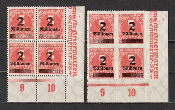 MiNr. 312 A + B postfrisch ** Bogenecken