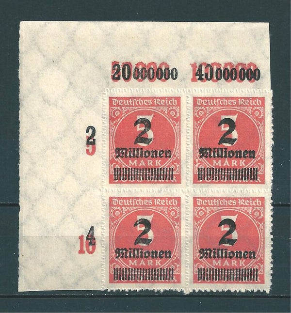 MiNr. 312 B postfrisch ** Oberrand Bogenecke, Abart (0167)