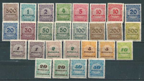 MiNr. 313-330 A+B postfrisch **