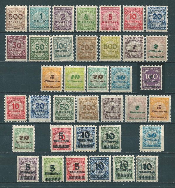 MiNr. 313-337 ** 313-330 A+B, 331, 332-337 A+B postfrisch **  (0473)