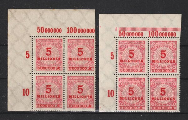 MiNr. 317 OR A+B ** Oberrand Bogenecken