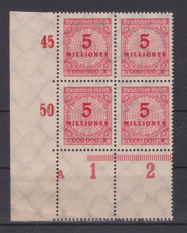 MiNr. 317 LF postfrische ** Bogenecke,  Druckerzeichen A