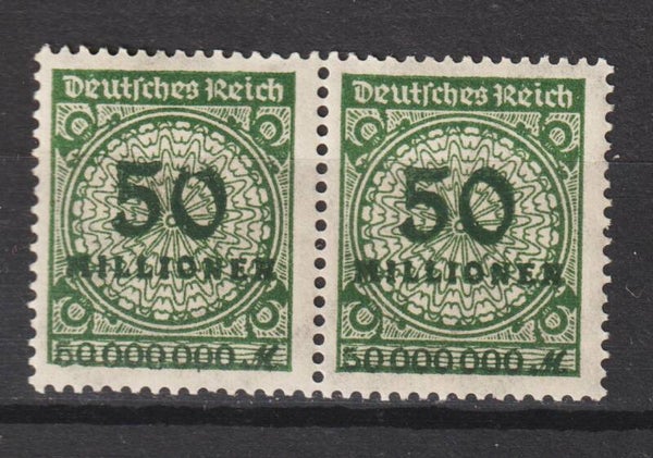 MiNr. 321 postfrisch, Plattenfehler 0 der 50 oben eingedrückt