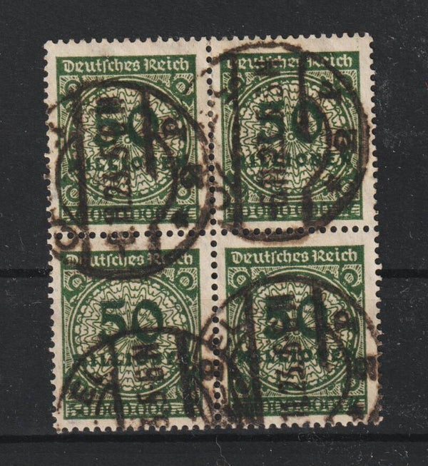 MiNr. 321 Wa gestempelter, geprüfter Viererblock  (0721)