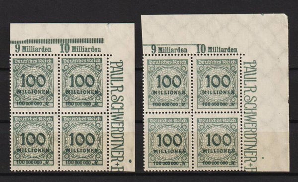 322 postfrische Oberrand Bogenecken