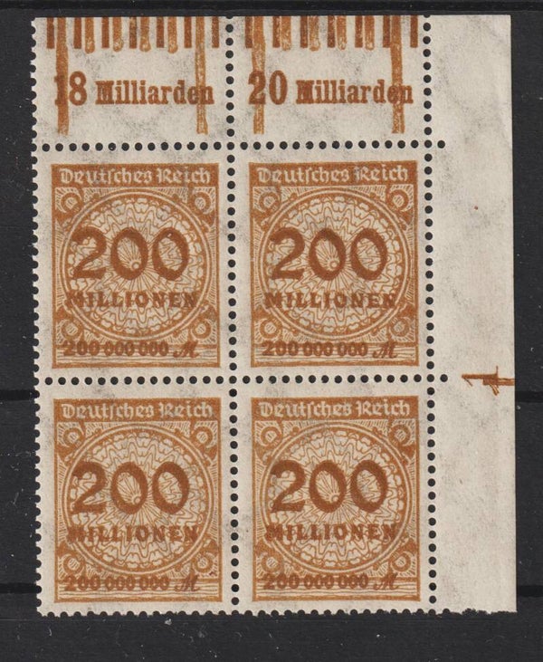MiNr. 323 W postfrische Oberrand Bogenecke