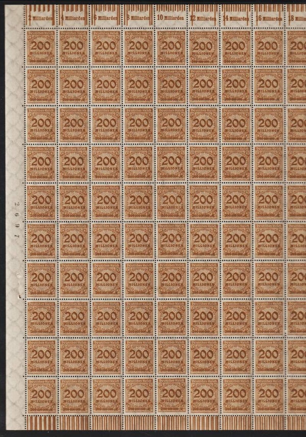 MiNr. 323 W postfrischer ** Unter-Bogen