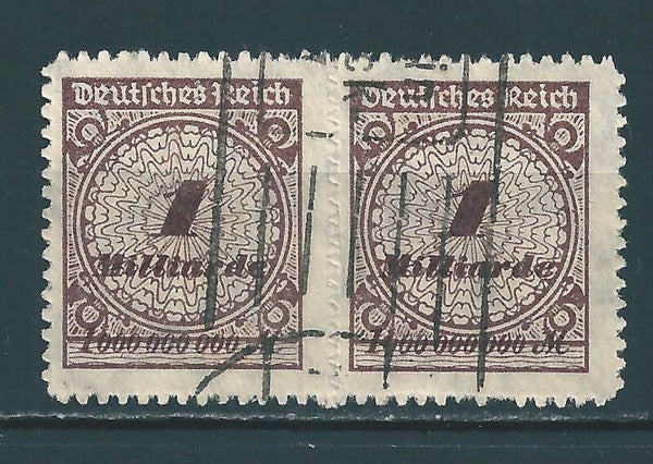 MiNr. 325 B  gestempelt, geprüftes Paar