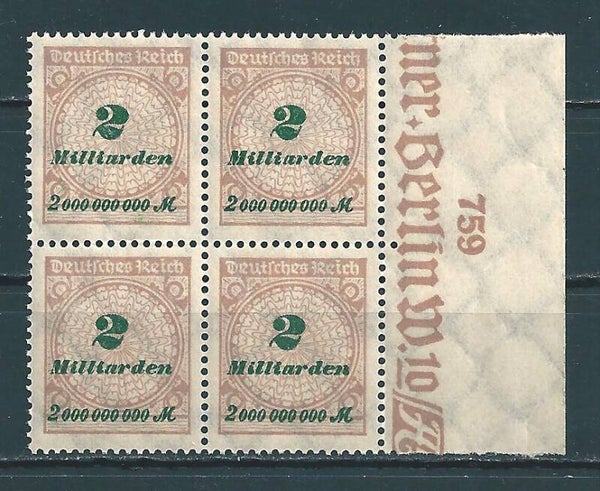 MiNr. 326 postfrisch ** Druckerzeichen 759