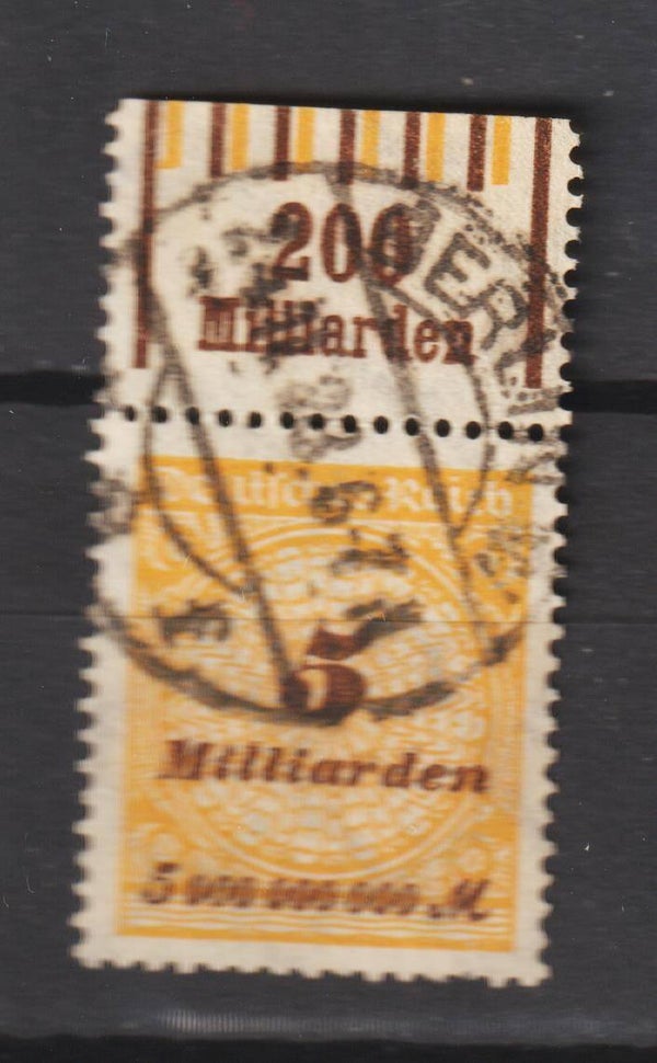 MiNr. 327 Oberrand gestempelt