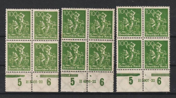MiNr. 187 HAN H 3503.22, HAN H 4336.22, HAN H 5907.22 postfrisch **