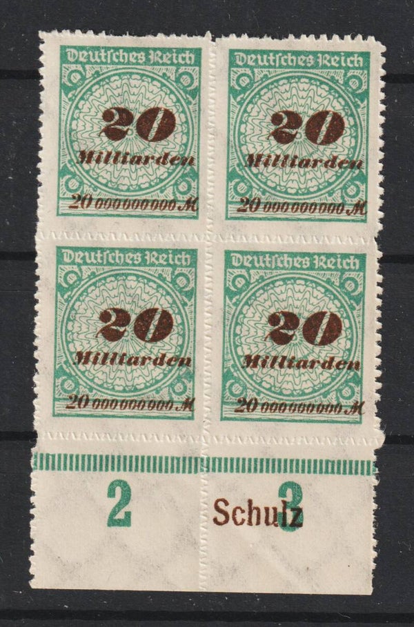 MiNr. 329 B postfrisch **, Druckerzeichen Schulz